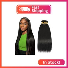 Natural Black Human Hair Bundles 1B Straight Bundles 28 28 28 Inch Black Straig