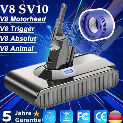 9000mAh Li-Ion Akku Für Dyson V8 Absolute Animal SV10 Staubsauger Fluffy Vakuum