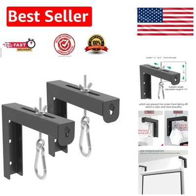 Secure Projector Screen Wall Hanging L-Bracket - Adjustable for Perfect Fit