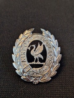 OBSOLETE LIVERPOOL AIRPORT POLICE CAP BADGE ON LUGS ORIGINAL
