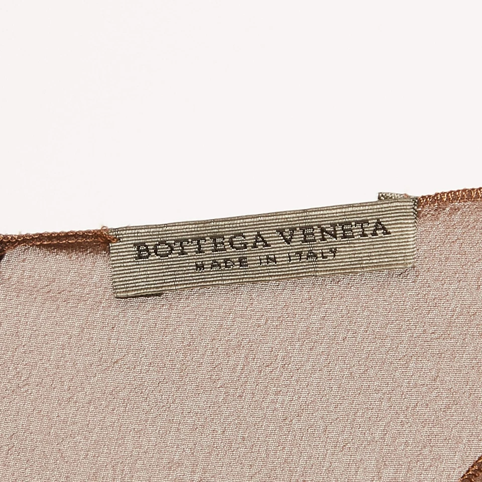 Vestido Corto Bottega Veneta Cuero Marrón Cuello Redondo Sin Mangas S Foto 4 de 4