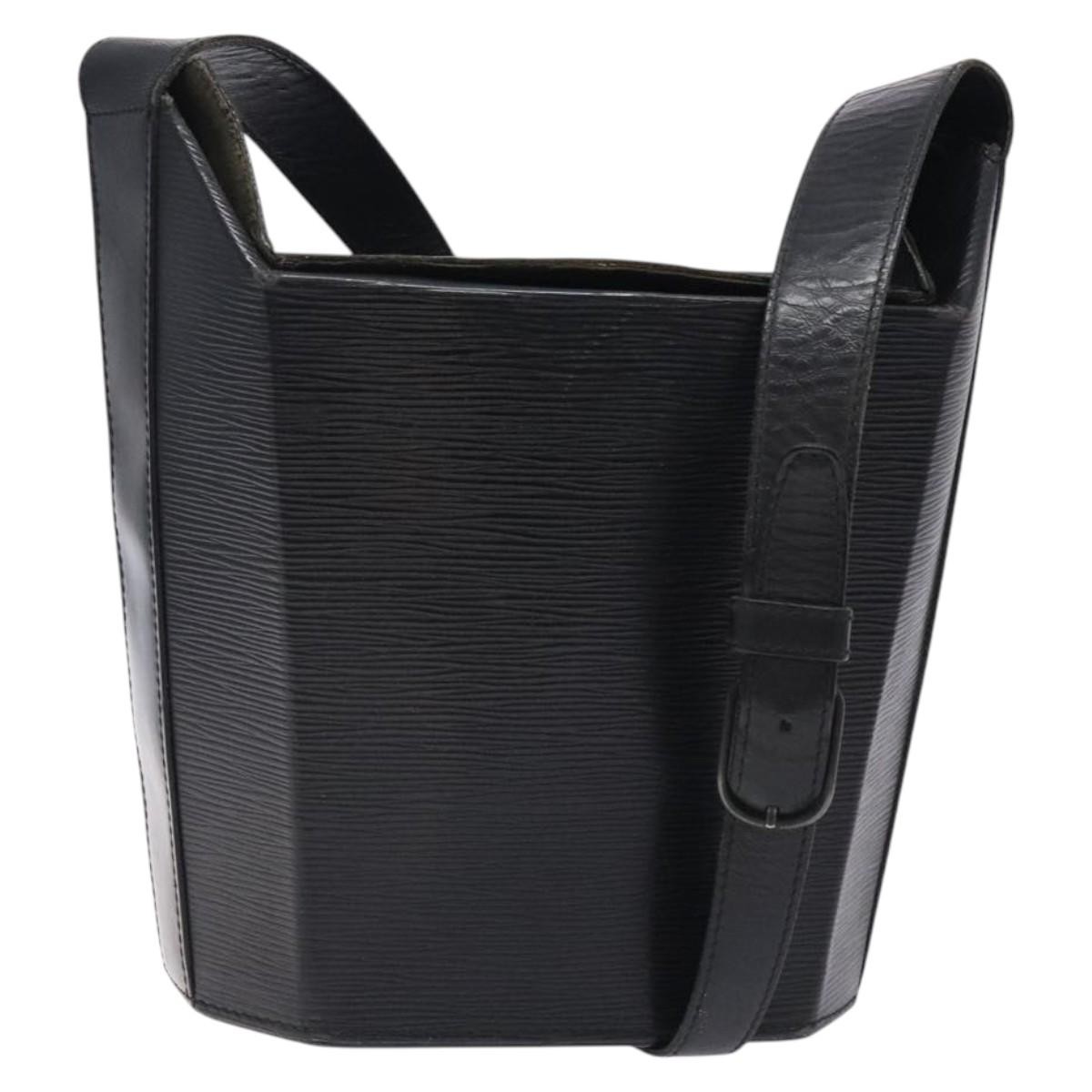 LOUIS VUITTON Epi Sac Seau Shoulder Bag Black M80161 LV Auth