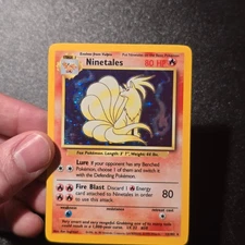 Ninetails 12/102  Base Set Holo Rare Pokemon Card Good condition nine tails