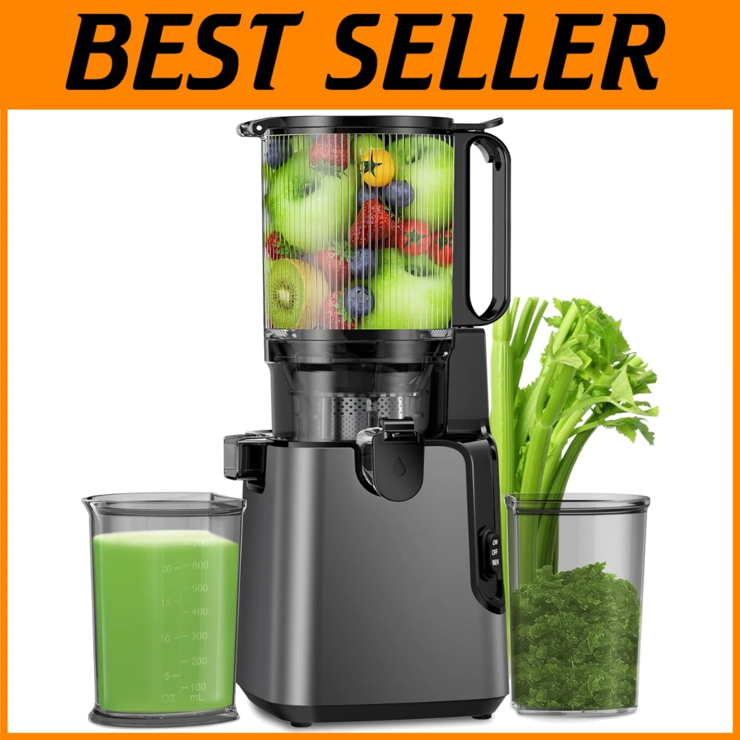 Cold Press Juicer Whole Fruits 5.8" Chute 400W*