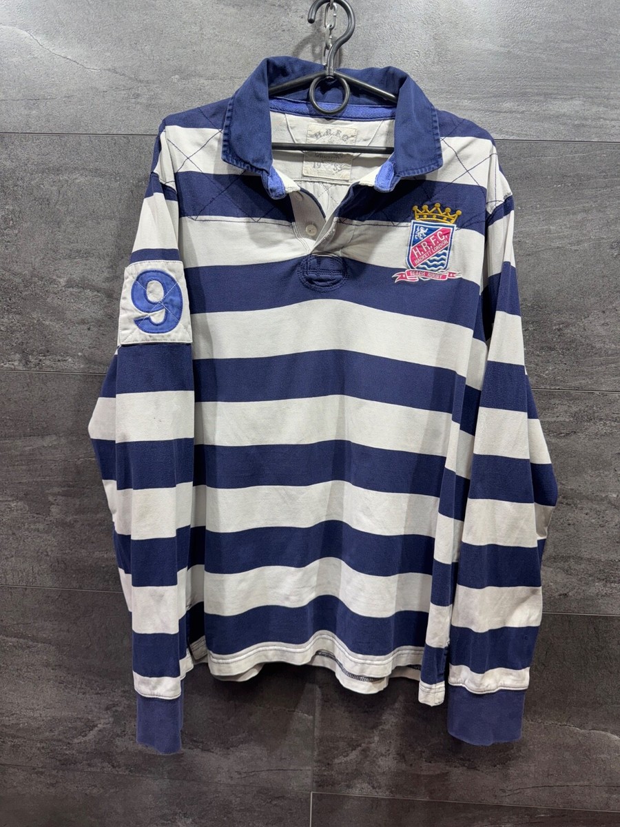 Hackett London H.R.F.C. Rugby Polo Shirt Long Sleeve #8 Size XL | eBay