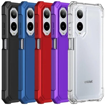 TJS For Cricket Debut S3 Phone Case 2 Layer Protection Corners TPU Bumper Cover