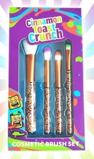 Cinnamon Toast Crunch 4PC Cosmetic Make Up Brush LIMITED EDITION Set
