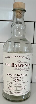 EMPTY BALVENIE 15 Sherry Cask Single Barrel Empty Bottle