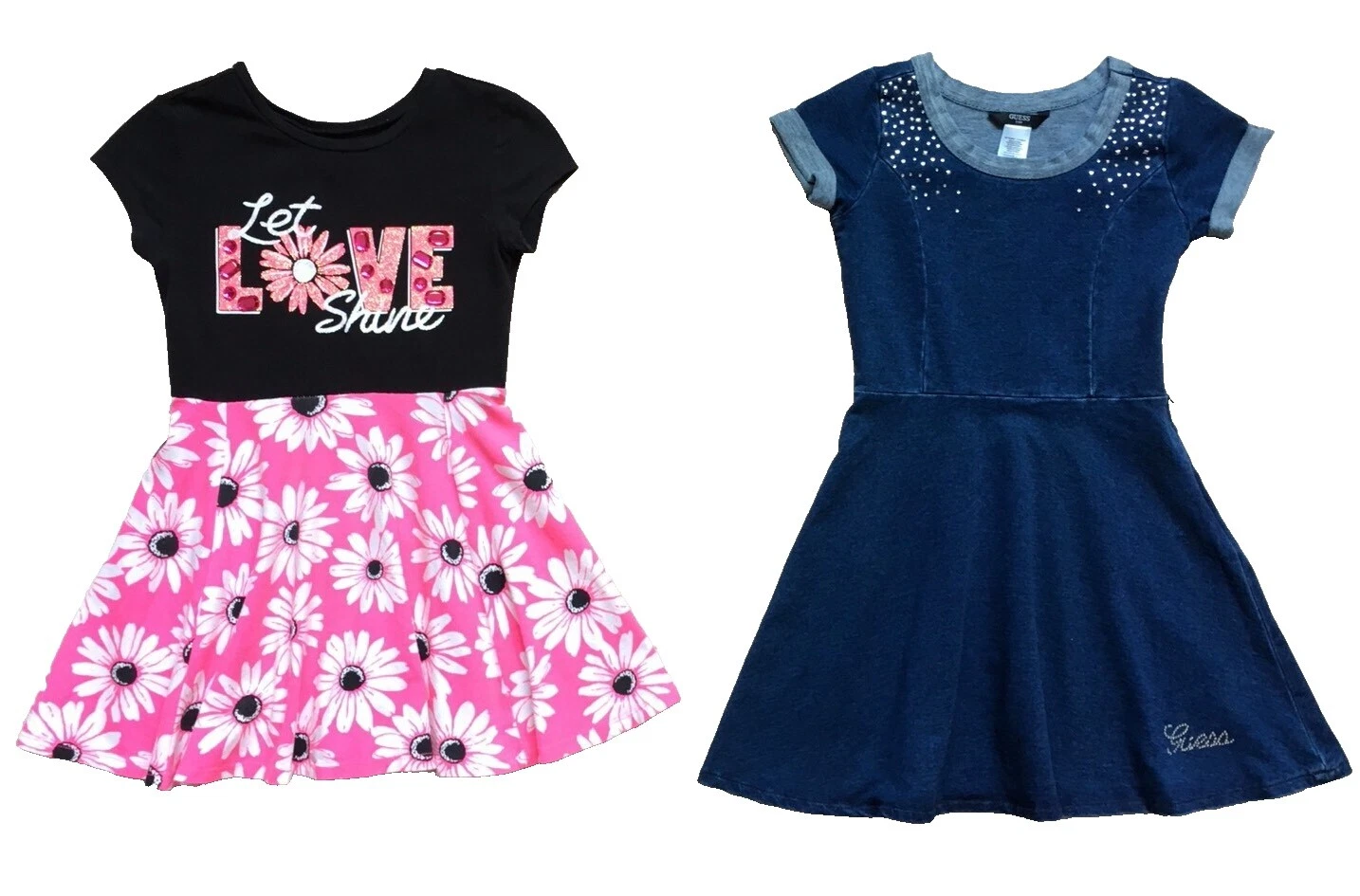 Justice Short Sleeve Blue Dresses for Girls