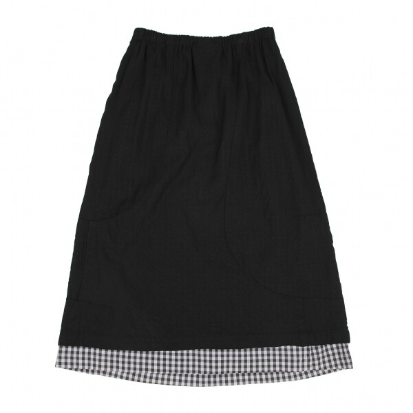 robe de chambre COMME des GARCONS Dyed Check Layered Skirt robe de chambre COMME des GARCONS Dyed Check Layered Skirt