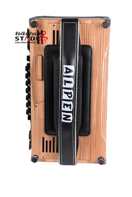 VMS Bassbodenleder Steirische Harmonika Akkordeon Variante 3 dunkelbraun Lederbezug