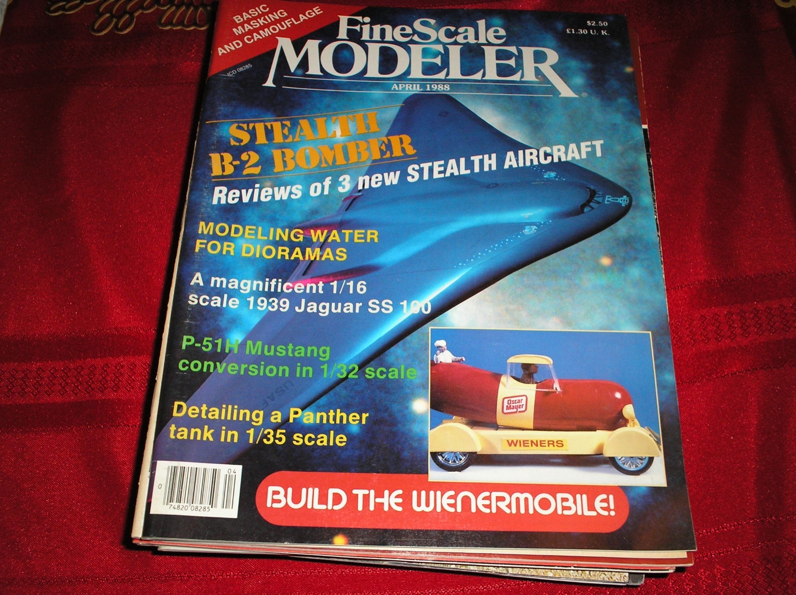 FINE SCALE MODELER magazine  april 1988   STEALTH B-2  BOMBER   L23