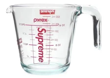 Supreme Pyrex 2 Cup FW19 Glass Measuring Cup Streetwear Accessory