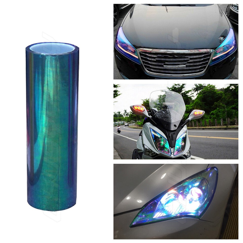 DIY Car Chameleon Headlight Taillight Vinyl Wrap Tint Strip Sticker