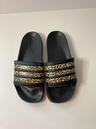 adidas womens slides leopard