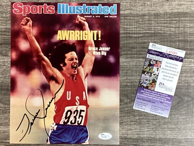 (SSG) BRUCE ''Caitlyn'' JENNER Signed 8X10 ''Olympic Gold Medal'' S.I. Photo JSA COA