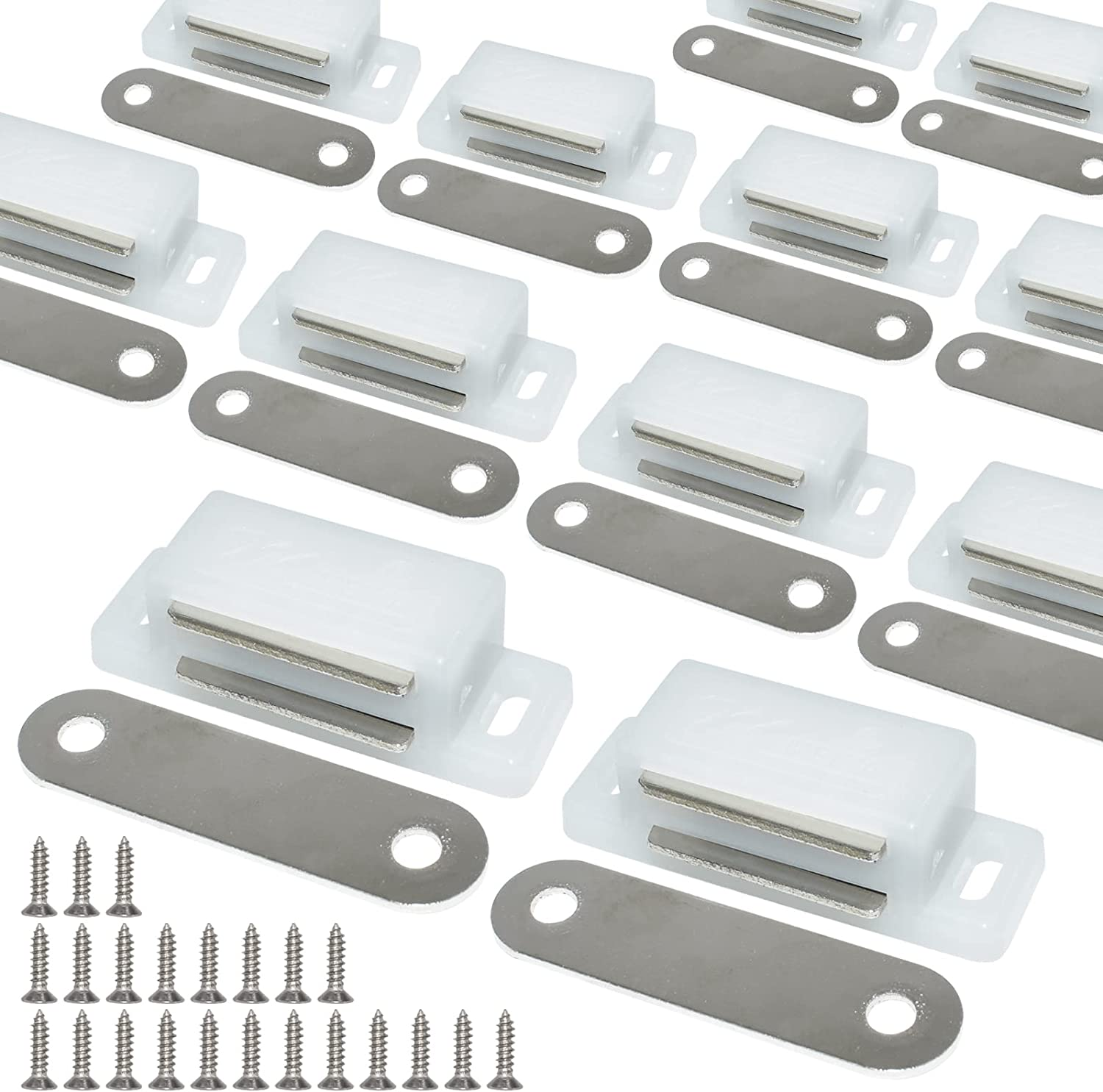 12Pack 15Lbs Cabinet Magnets Magnetic Door Catch for Kitchen Closet Door Bath...