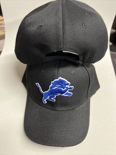 Chapeau de baseball noir Detroit Lions réglable - Photo 1/1