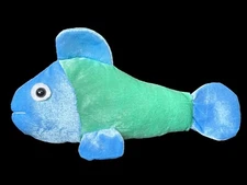 Rhode Island Novelty Vintage Blue & Green Tropical Fish 15" Plush Stuffed Animal