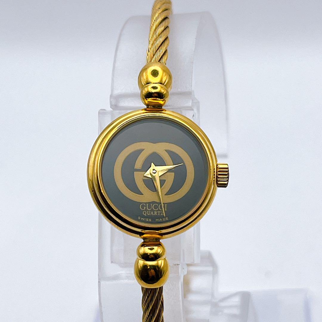 稼働品レディースGUCCI   2047−1L Gucci Ladies Watch Bangle 2047.1L Quartz Gold Women's Watch