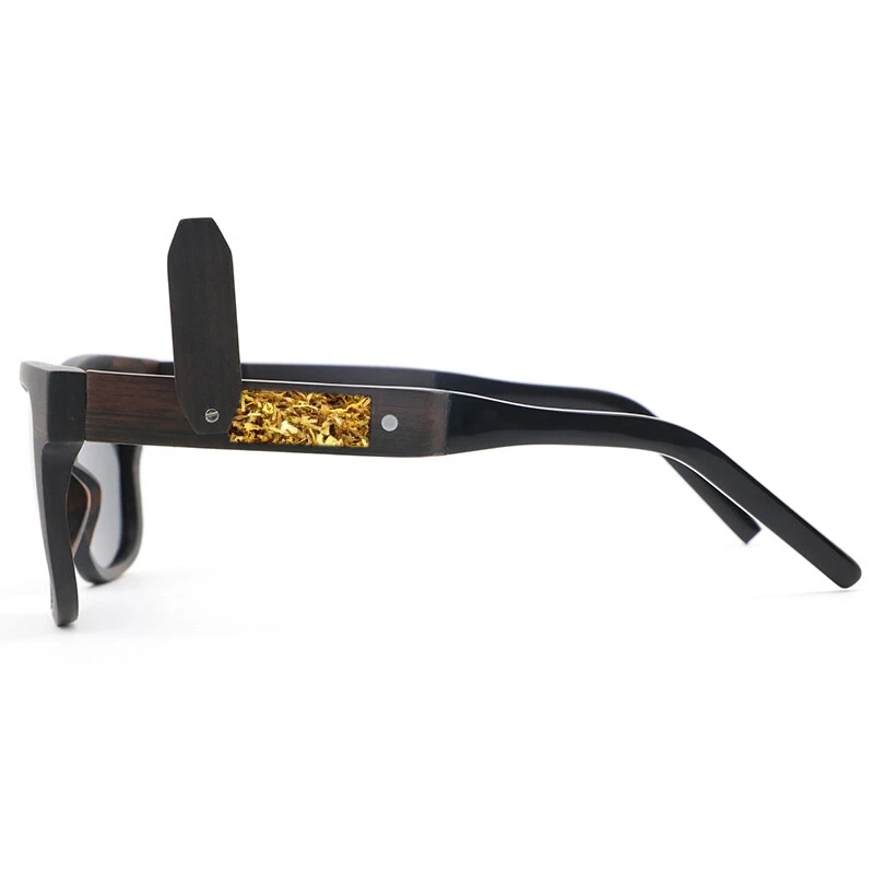 Gafas de sol Wood Pipe grises lentes polarizadas tazón ahumables tonos hombres o mujeres Foto 3 de 4