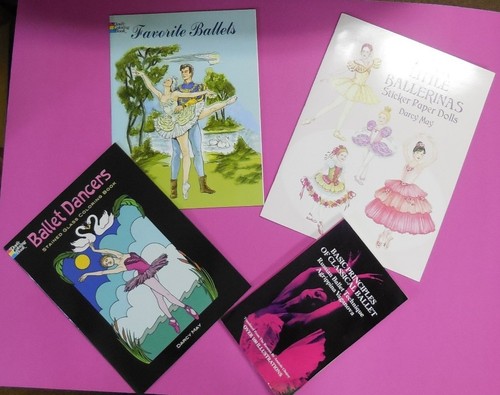 New Classic Ballet Dictionary Coloring Book Assortment Paper dolls 4 large books - Picture 1 of 8