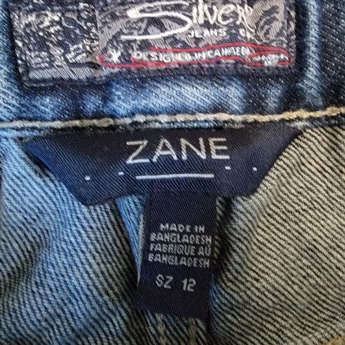 Silver Zane Jeans Youth Size 12 Adjustable Waist Blue - Picture 5 of 6