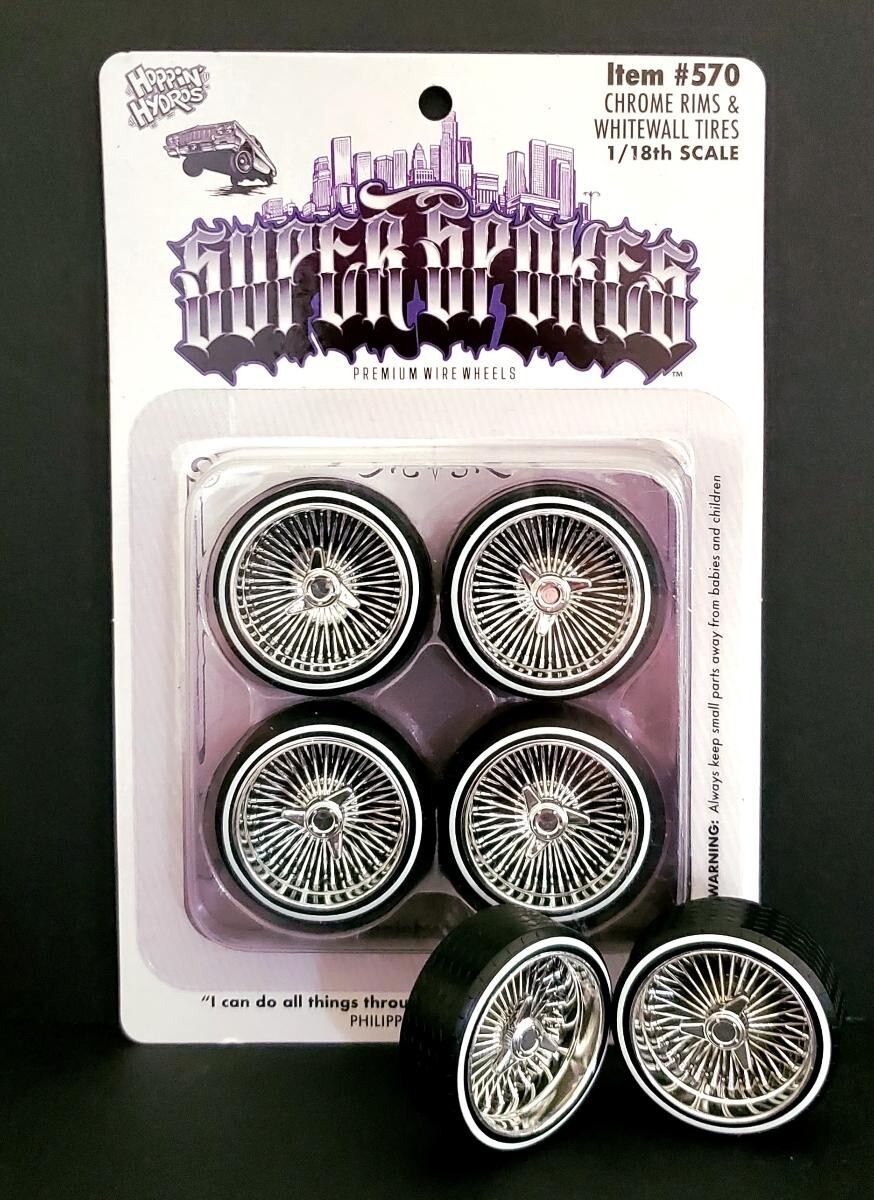 パンデイロ　COMTEMPORANEA 1/18 SUPER SPOKES Chrome LOWRIDER ZENITH Style 3 Prong K/O