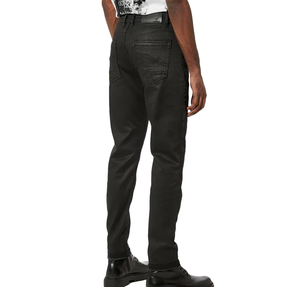 Jean slim cheap enduit homme