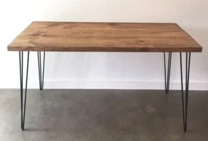 ***Bureau en bois rustique***-Travailler à la maison- Bureau de jambes d'épingle à cheveux-Bureau à domicile-Industriel