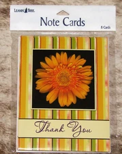 LEANIN TREE "Thank You" Beautiful Gaillardia in Bloom #35873~8 Notecards Blank~ 