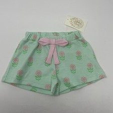 The Beaufort Bonnet Company 6-12M Shipley Shorts Flowers Friends Palm Beach Pink