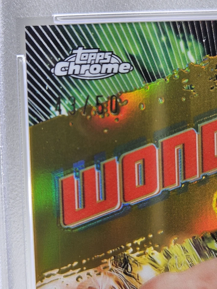 2024 Topps Chrome UFC AKA Gold Stephen Wonderboy Thompson 43/50 PSA 9 - Image 3 of 3
