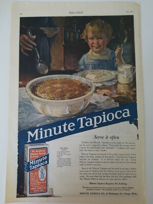 1920 minute tapioca mock maple pudding recipe bunny rabbit bowl cup ad
