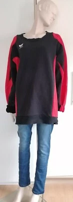 ERIMA Vintage Pullover Sweatshirt Sweatkleid *Sport *Schwarz Rot *L *Oversized - Bild 1 von 4
