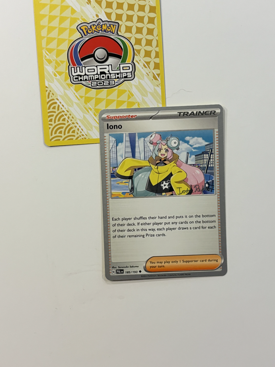 Iono 185/193 2023 Pokemon World Championships Variant Paldea Fates FAST  SHIP F