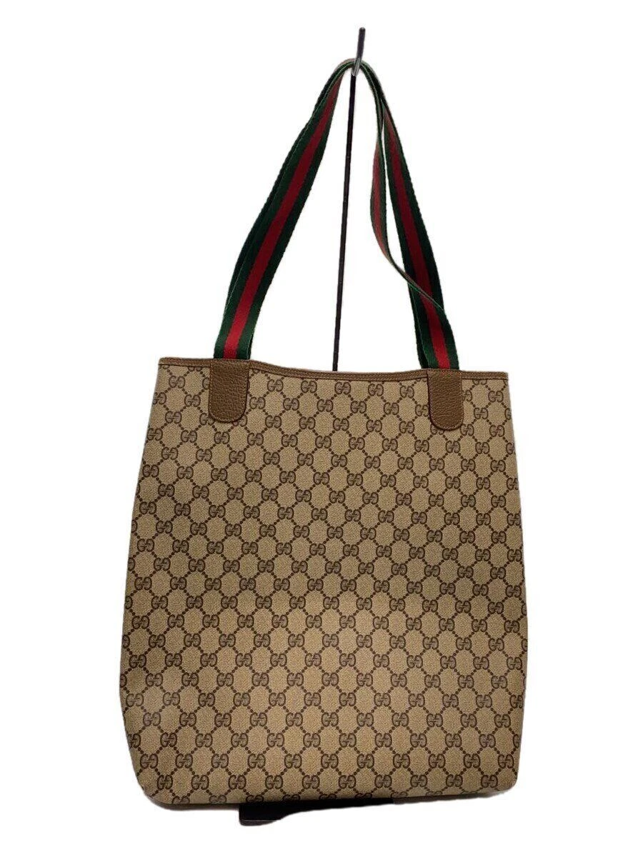 Sac fourre tout GUCCI GG plus sherry PVC beige motif total occasion