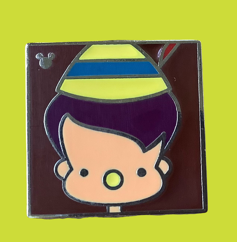 Disney’s Pinocchio Character faces square PIN, hidden Mickey, #3 of 6 in series 