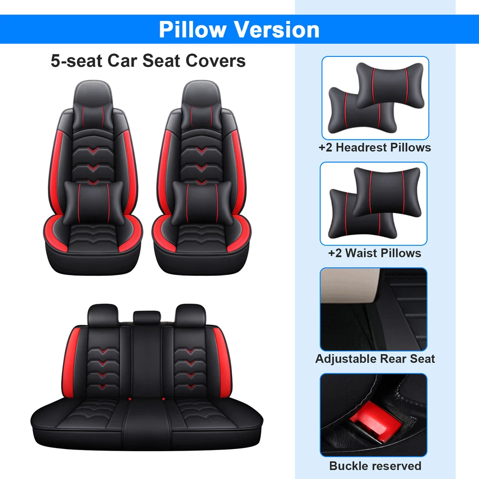 Juego completo de 5 fundas de asiento de coche con 4 almohadas Fit Mercedes Benz GLE GLC  Foto 2 de 4