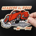 HEADERS by DOUG Vintage Style DECAL, Vinyl STICKER, hot rod, rat rod, car racing