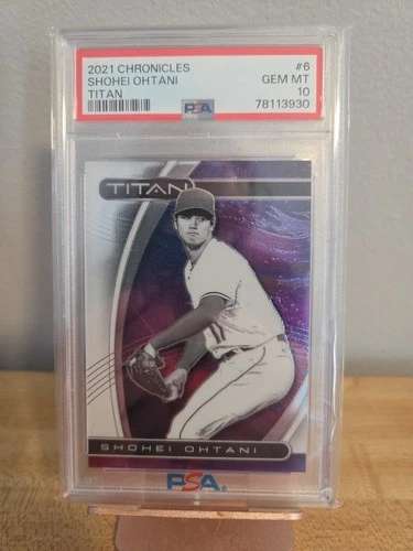 SHOHEI OHTANI 2021 PANINI CHRONICLES TITAN HOLO SILVER PRIZM PSA 10 GEM MT