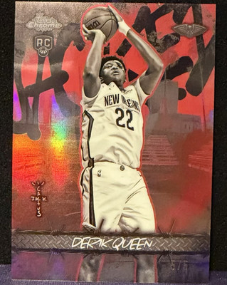 2025-26 Topps Chrome x Cactus Jack Derik Queen RC Jacked Up JU-6 5/5 Red Bookend