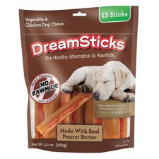 Rawhide-Free Real Chicken Dog Chews Dental Sticks for Teeth Cleaning 13 Count