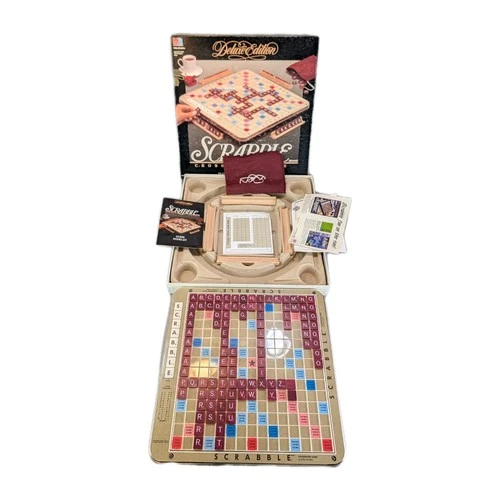 Vintage 1989 Scrabble Deluxe Turntable Edition, Milton Bradley - Complete