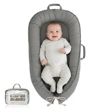 Baby Lounger - Infant Lounger for Newborn 0-24 Months, Pure Cotton Breathable Ba