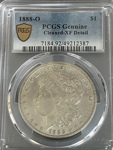 1888 O Morgan Silver $1, Oval O, PCGS Certified/Graded XF Detail, circulated