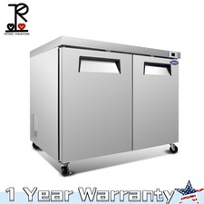 48" Commercial Undercounter Refrigerators 14.1 Cu.Ft with Smooth Casters ETL