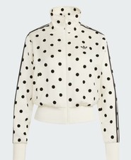 White Adidas Polka Dot Tracksuit Top XL