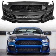 Front Bumper Cover Grille Lip Conversion GT500 Style Fit 2018-2023 Ford Mustang