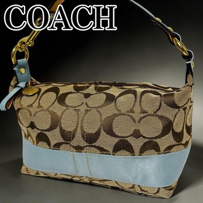 COACH Vanity Pouch Signature Bag Blue
